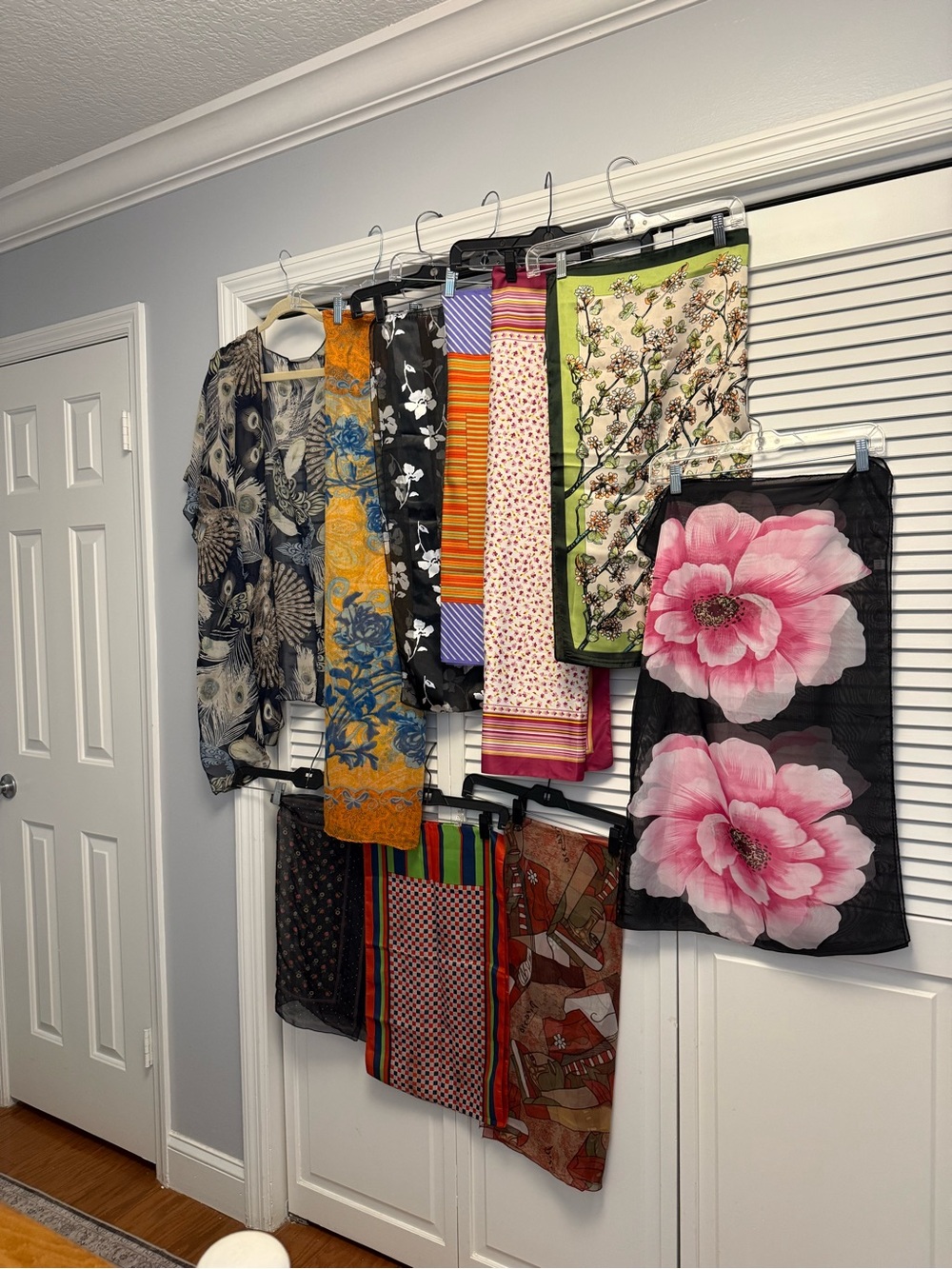 Bundle of 10 Assorted Floral and Patterned Scarves and Caftan